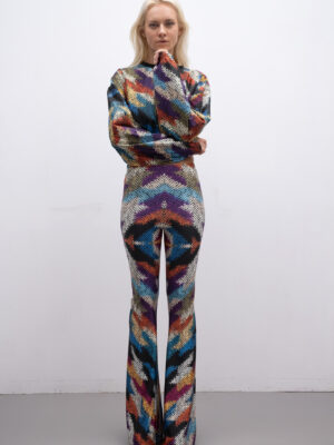 knit Oversized Crop sweatshirt - Typelove