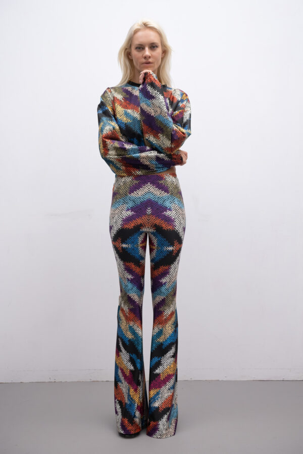 knit Oversized Crop sweatshirt - Typelove