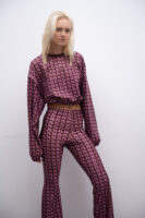 TL Burgundy Oversized Crop sweatshirt - Typelove