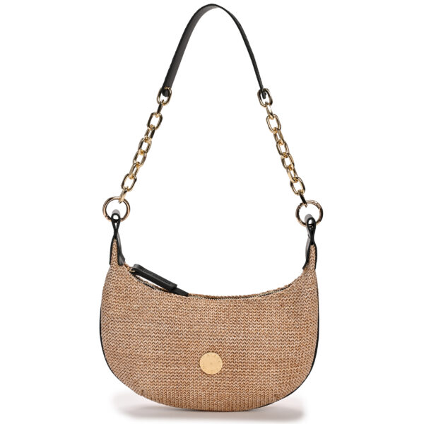 CHRISTINA MALLE - Natural Straw Halfmoon with Black