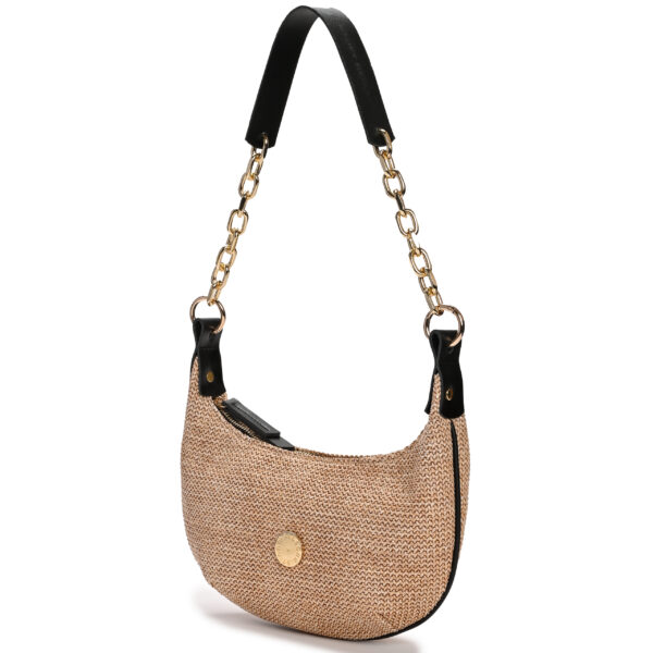 CHRISTINA MALLE - Natural Straw Halfmoon with Black
