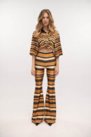 Flared Pants Stripes Nude - Typelove