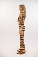 Flared Pants Stripes Nude - Typelove