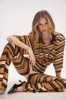 Flared Pants Stripes Nude - Typelove