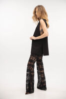 Lace Flared Pants Black