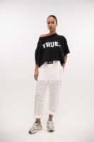 Lace Track Pant White - Typelove