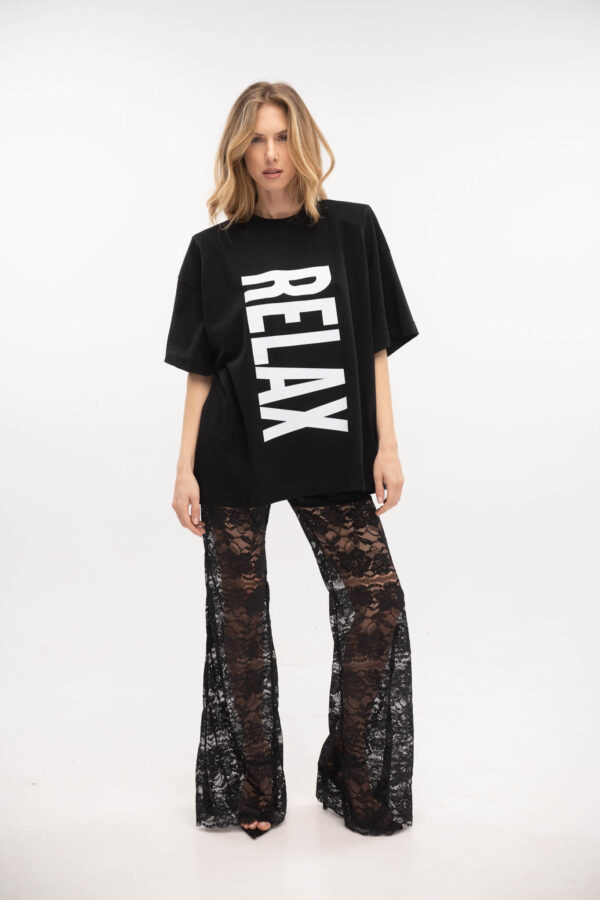 Oversized T-Shirt Relax Black - Typelove