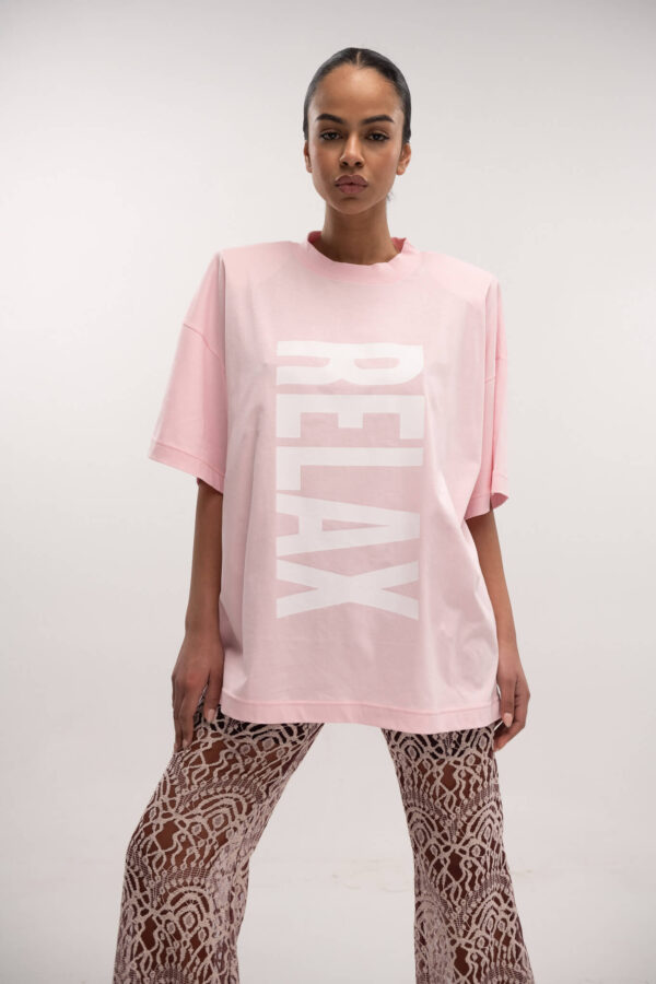 Oversized T-Shirt Relax Pink - Typelove