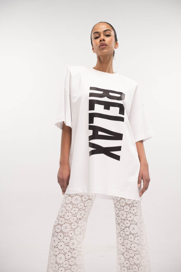 Oversized T-Shirt Relax White - Typelove