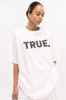 Oversized T-Shirt True Kiss White - Typelove