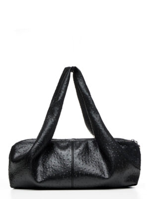 CHRISTINA MALLE - Black Ostrich Crystal bag