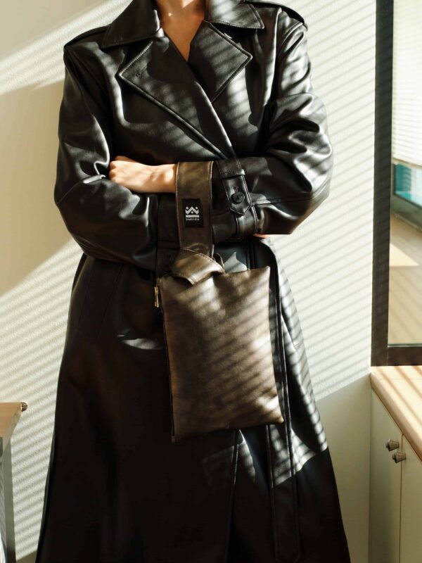 Χειροποίητη Τσάντα Long Letter- METALLIC GREY