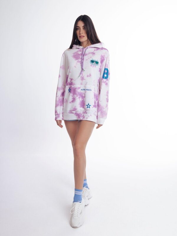 ALTRA-VOLTA - Oversized Pink Tie Dye Hoodie