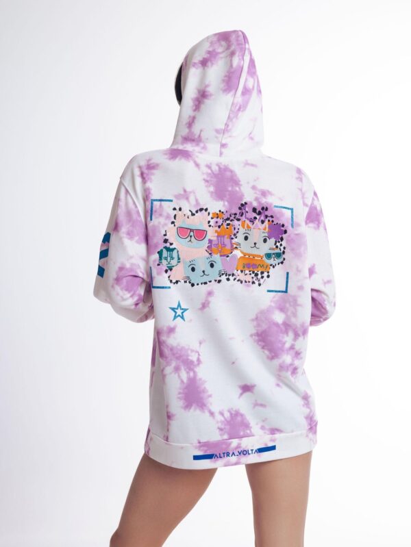 ALTRA-VOLTA - Oversized Pink Tie Dye Hoodie