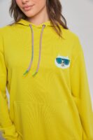 ALTRA-VOLTA - Oversized Lime Φούτερ με Κουκούλα