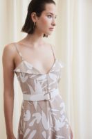 Chicard - Φόρεμα Μακρύ Μπεζ Λευκό