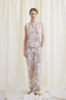 Chicard - Παντελόνι Εμπριμέ Λευκό Μπεζ