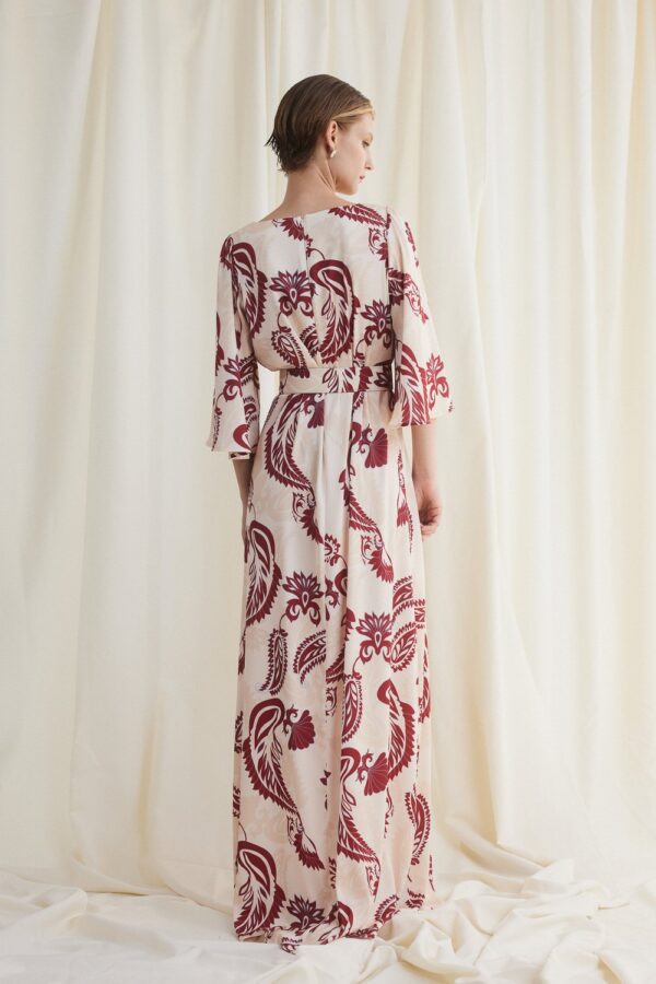 Chicard - Φόρεμα Μακρύ Κόκκινο Μπεζ