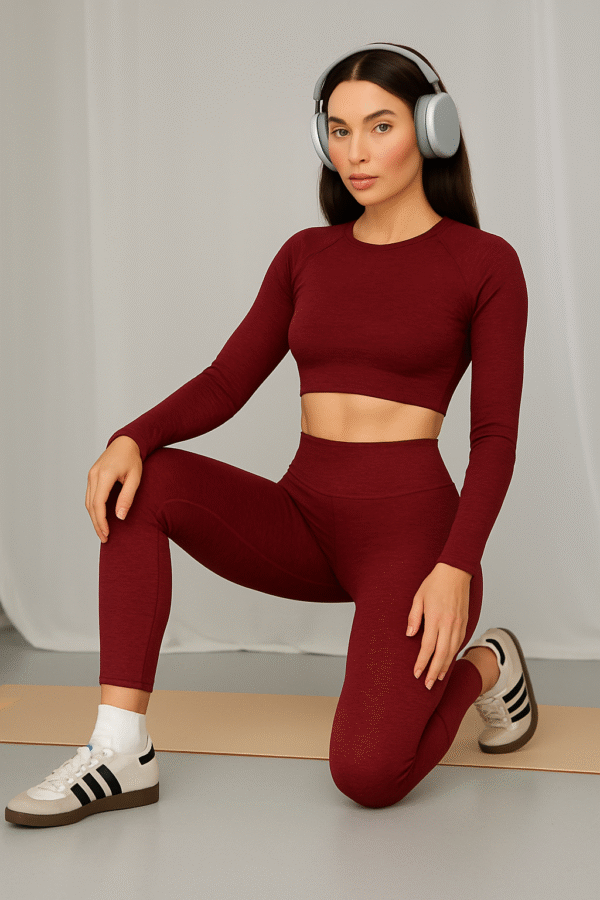 Purple High-Waist Leggings