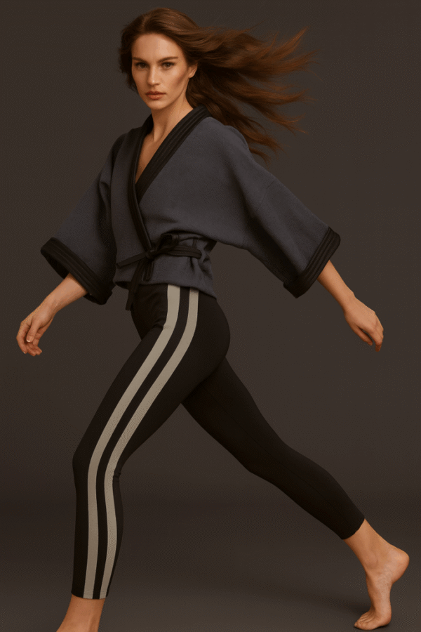 Kimono Style Wrap Jacket Grey