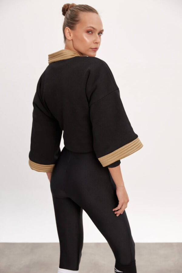 Kimono Style Wrap Jacket Black