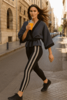 Kimono Style Wrap Jacket Grey