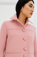 Ροζ Σακάκι με Επενδυμένα Κουμπιά