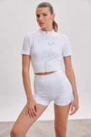 Urban Ride Knitted White Cycling Shorts