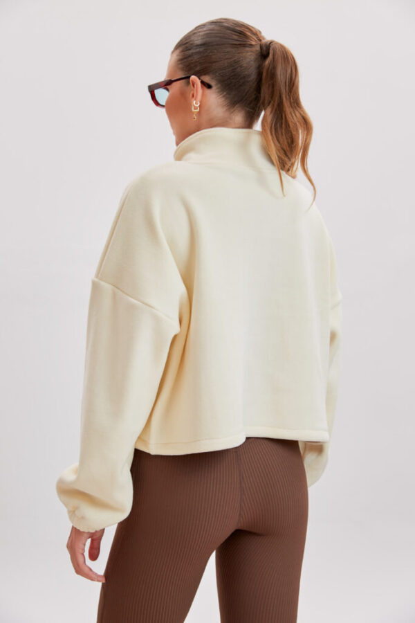 Soft White Zip-Up Jacket