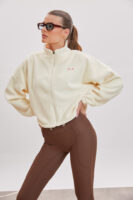 Soft White Zip-Up Jacket