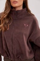 Soft Brown Zip-Up Jacket