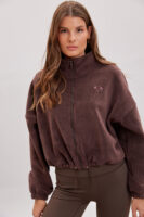 Soft Brown Zip-Up Jacket