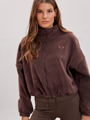 Soft Brown Zip-Up Jacket