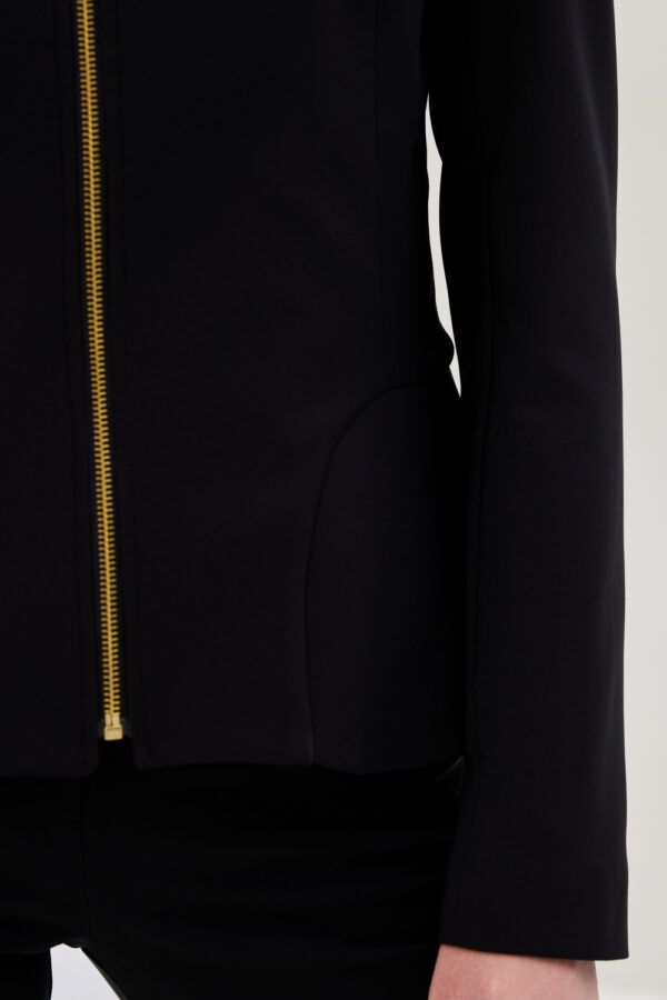 Σακάκι Μαύρο με Χρυσό Φερμουάρ