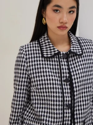 Σακάκι σε καρό gingham μοτίβο