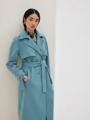 Σταυρωτό Παλτό με Ζώνη