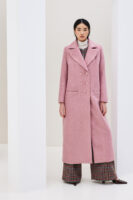 Μάλλινο παλτό σε dusty pink