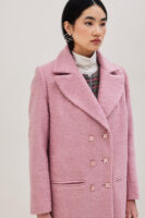 Μάλλινο παλτό σε dusty pink