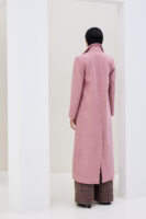 Μάλλινο παλτό σε dusty pink