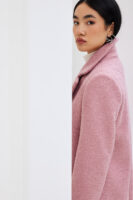 Μάλλινο παλτό σε dusty pink