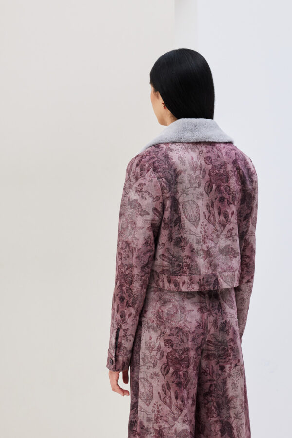 Τζάκετ με γούνινο γιακά