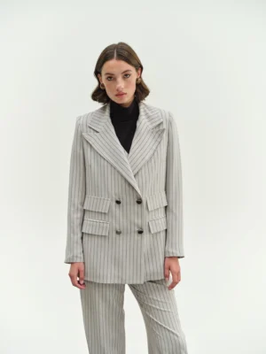 Σακάκι Ριγέ Σταυρωτό