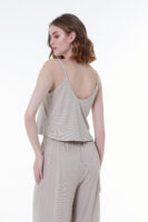 Flowy Ribbed Top in Vibrant Beige