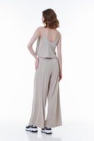 Flowy Ribbed Top in Vibrant Beige