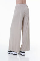 Beige Wide-Leg Pants
