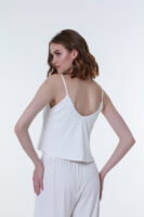 Flowy Ribbed Top in Vibrant White