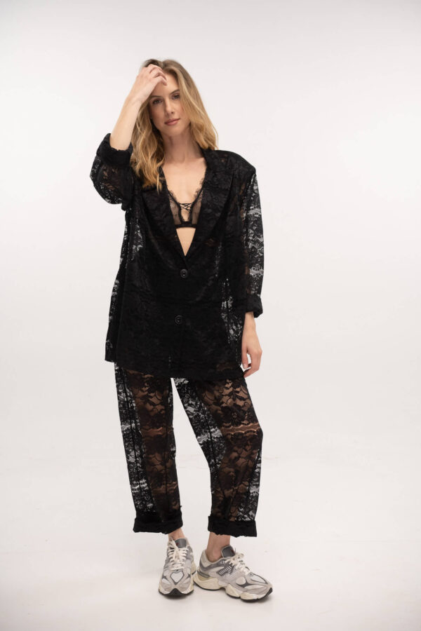 Lace Blazer Black