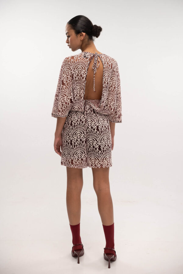 Lace Shorts Burgundy