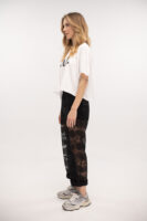 Lace Track Pant Black