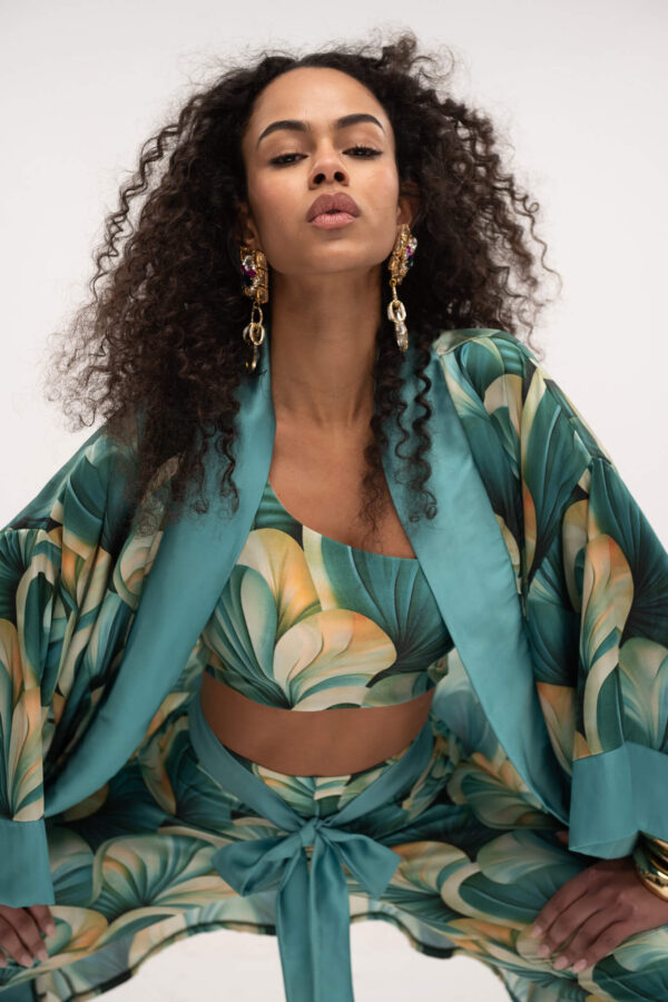 Satin Kimono Coral Reef